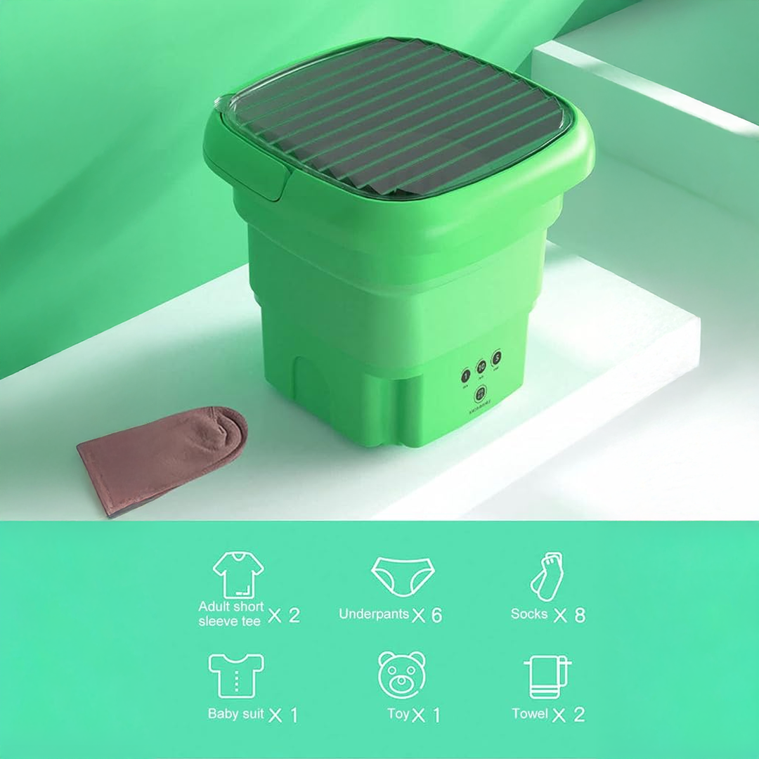 Mini Foldable Bucket Washer & Dryer